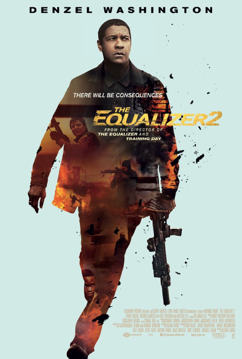 Denzel Washington's The Equalizer 2 movie poster The Equalizer 2,The Equalizer 2 poster,The Equalizer 2 movie poster,Denzel Washington,Antoine Fuqua