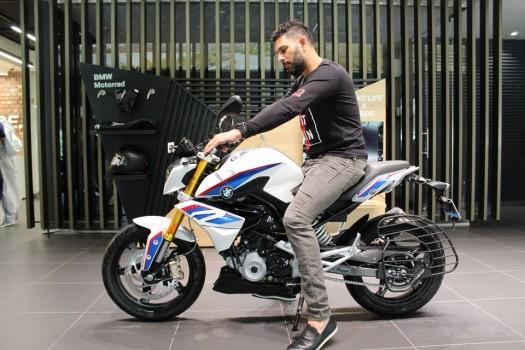 Yuvraj Singh with his new BMW G 310 R bike