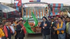 Bus service connecting Kathmandu-Bodhgaya flagged off