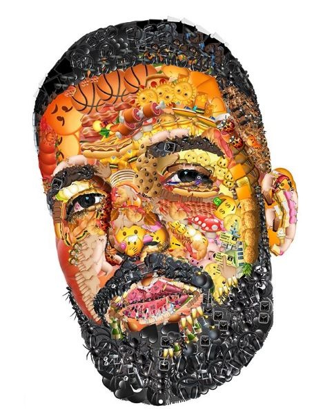 Emoji portraits,portraits of celebrities,instagram art,Celebrities,hollywood celebrities,hip hop music,Kendrick Lamar,art,artists on instagram