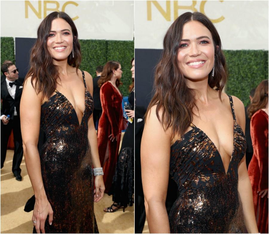 American singer Mandy Moore Mandy Moore,Scarlett Johansson,Keri Russell,Padma Lakshmi,Brit Awards 2018,Celebs at Brit Awards 2018,Brit Awards 2018 best dress