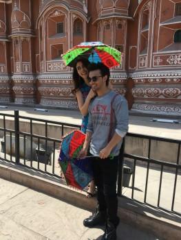 Aayush Sharma and Warina Hussain visit Jal Mahal