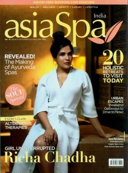 Richa Chadha graced the cover of the September issue of Asia Spa magazine